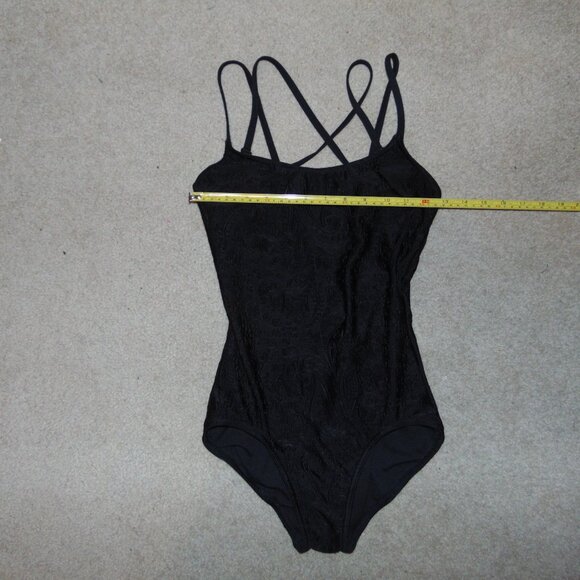 Capezio Black on Black Adjustable Leotard M - Picture 7 of 7